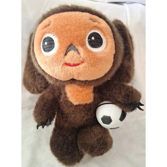Reward Toys Other - Cheburashka 10" Plush w Soccer Ball 9" Reward Toys Russian Bear Monkey Stuffed